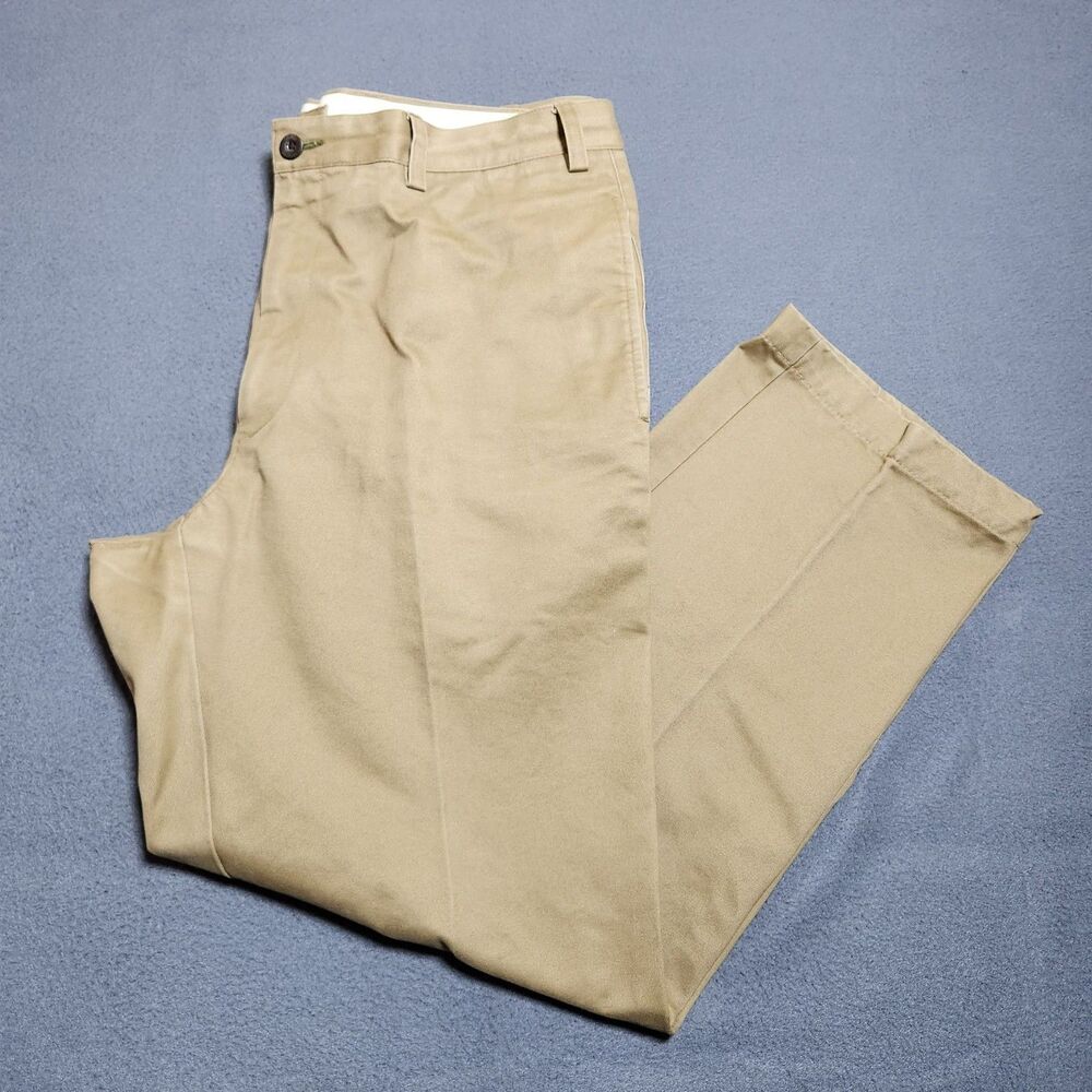 Orvis Chino Pants Men 36 (36X28.5) Brown 100% Cotton Trim Fit